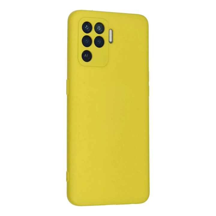 BFS  Oppo Reno 5 Lite Kılıf Nano içi Kadife Silikon - Sarı