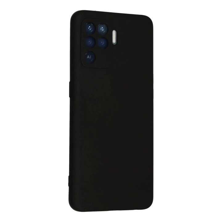 BFS  Oppo Reno 5 Lite Kılıf Nano içi Kadife Silikon - Siyah