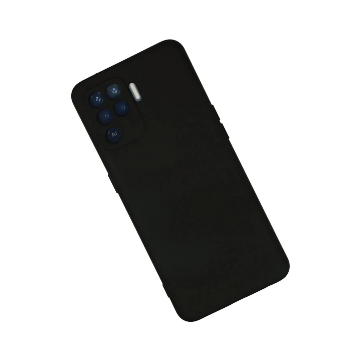 BFS  Oppo Reno 5 Lite Kılıf Nano içi Kadife Silikon - Siyah