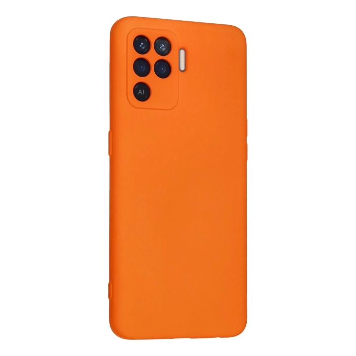 BFS  Oppo Reno 5 Lite Kılıf Nano içi Kadife Silikon - Turuncu