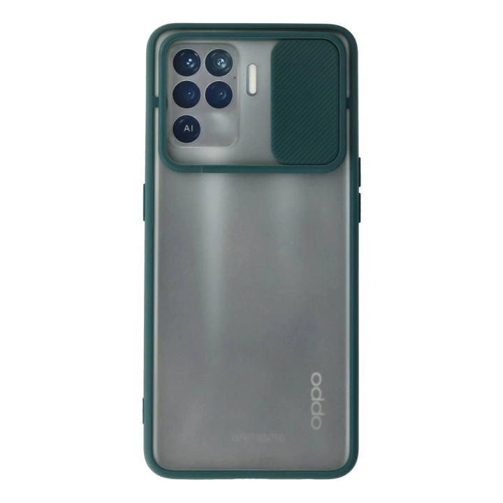 BFS  Oppo Reno 5 Lite Kılıf Palm Buzlu Kamera Sürgülü Silikon - Yeşil