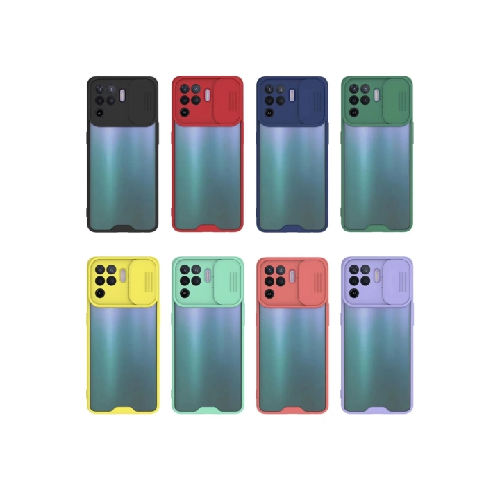 BFS  Oppo Reno 5 Lite Kılıf Platin Kamera Koruma Silikon - Lacivert