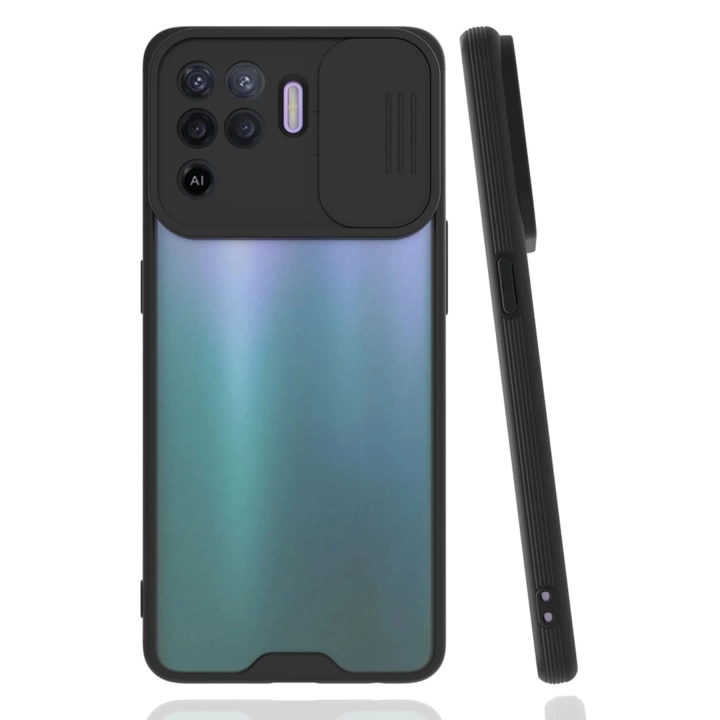BFS  Oppo Reno 5 Lite Kılıf Platin Kamera Koruma Silikon - Siyah