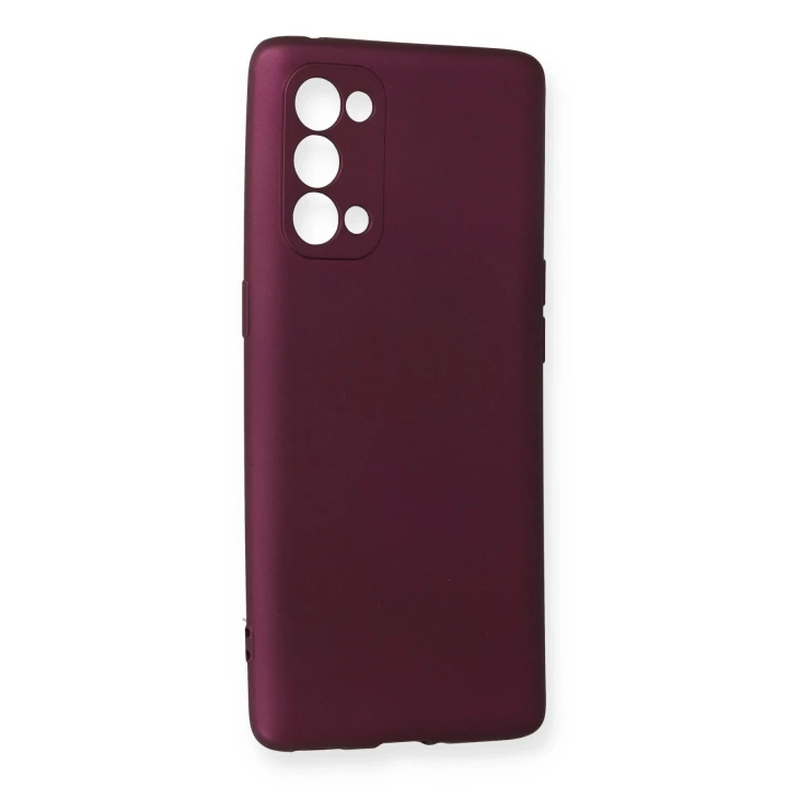 BFS  Oppo Reno 5 Pro Kılıf First Silikon - Mürdüm