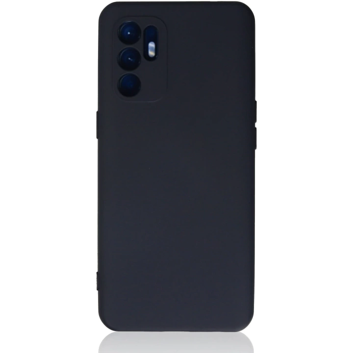 BFS  Oppo Reno 6 Kılıf Nano içi Kadife Silikon - Lacivert