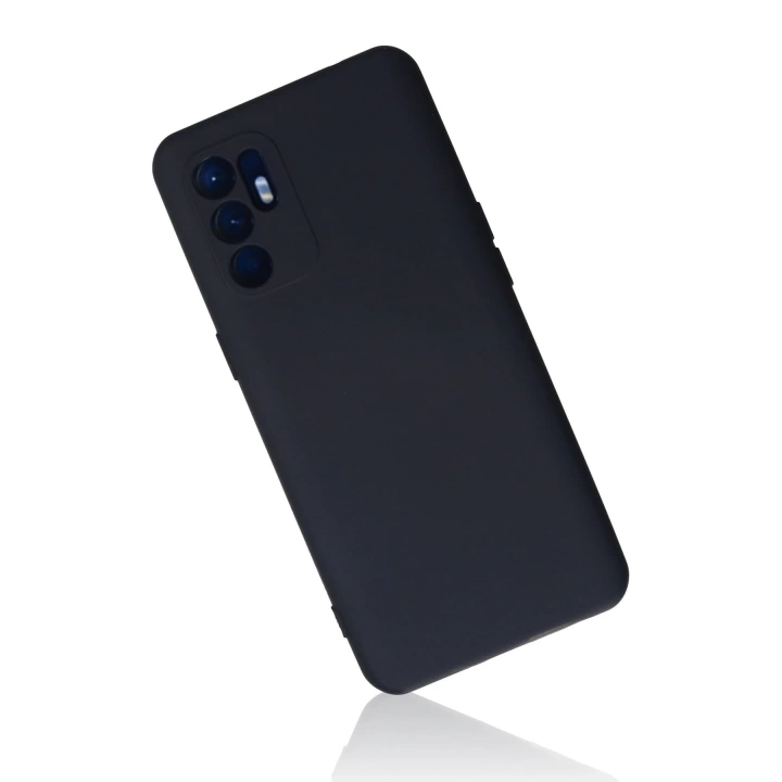 BFS  Oppo Reno 6 Kılıf Nano içi Kadife Silikon - Lacivert