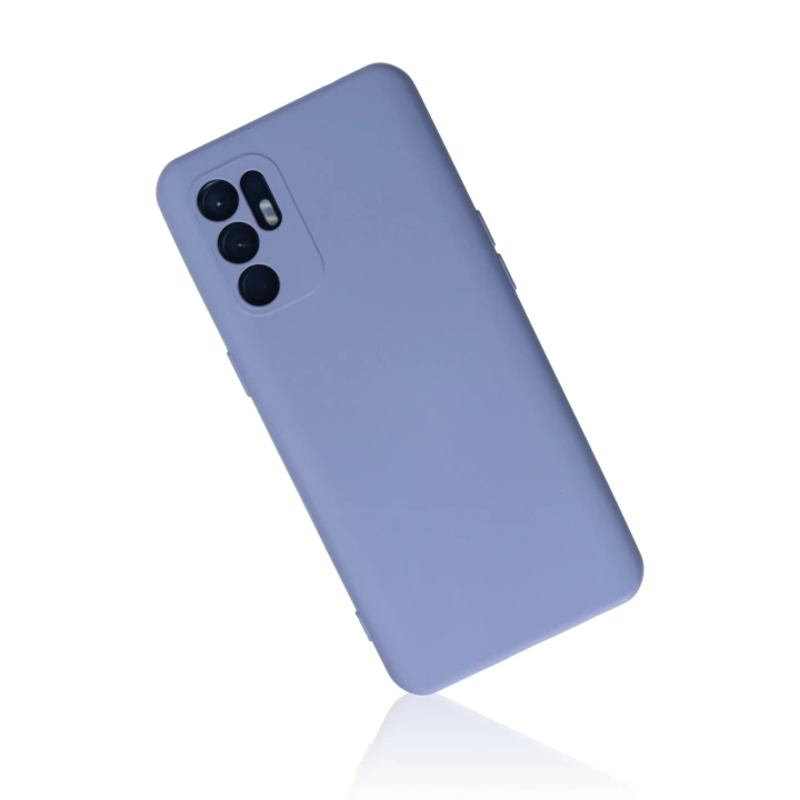 BFS  Oppo Reno 6 Kılıf Nano içi Kadife Silikon - Lila