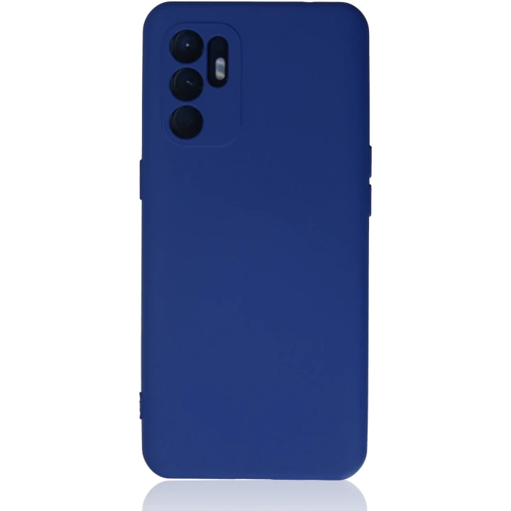 BFS  Oppo Reno 6 Kılıf Nano içi Kadife Silikon - Mavi