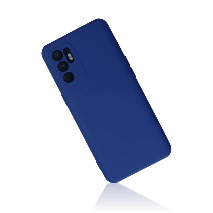 BFS  Oppo Reno 6 Kılıf Nano içi Kadife Silikon - Mavi