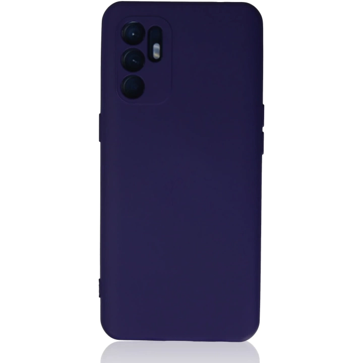 BFS  Oppo Reno 6 Kılıf Nano içi Kadife Silikon - Mor