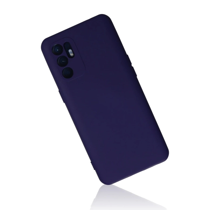 BFS  Oppo Reno 6 Kılıf Nano içi Kadife Silikon - Mor