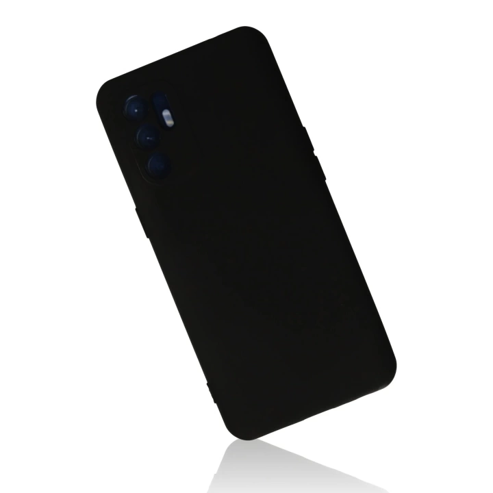 BFS  Oppo Reno 6 Kılıf Nano içi Kadife Silikon - Siyah