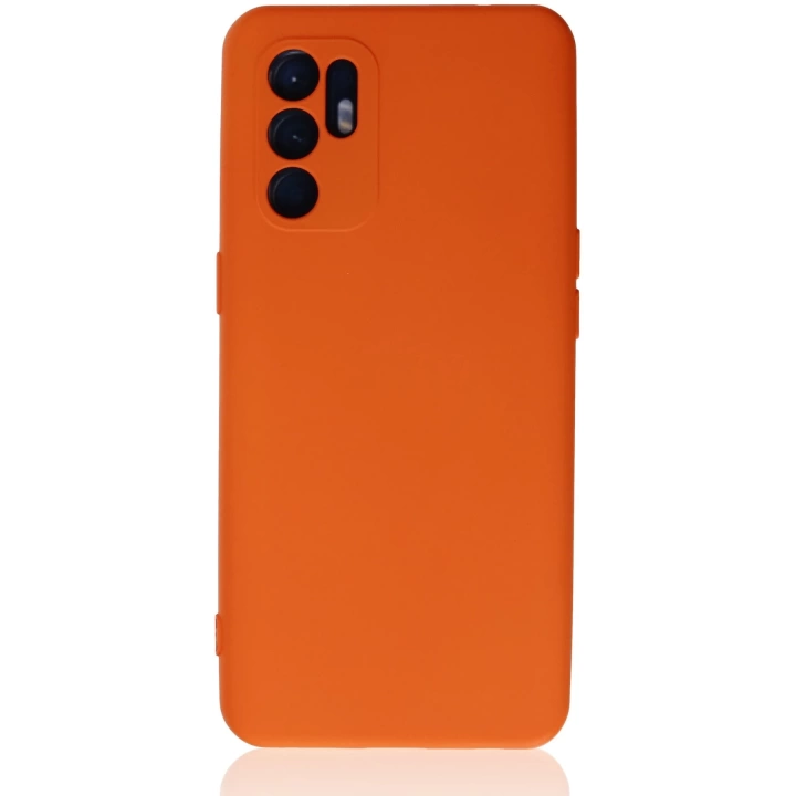 BFS  Oppo Reno 6 Kılıf Nano içi Kadife Silikon - Turuncu