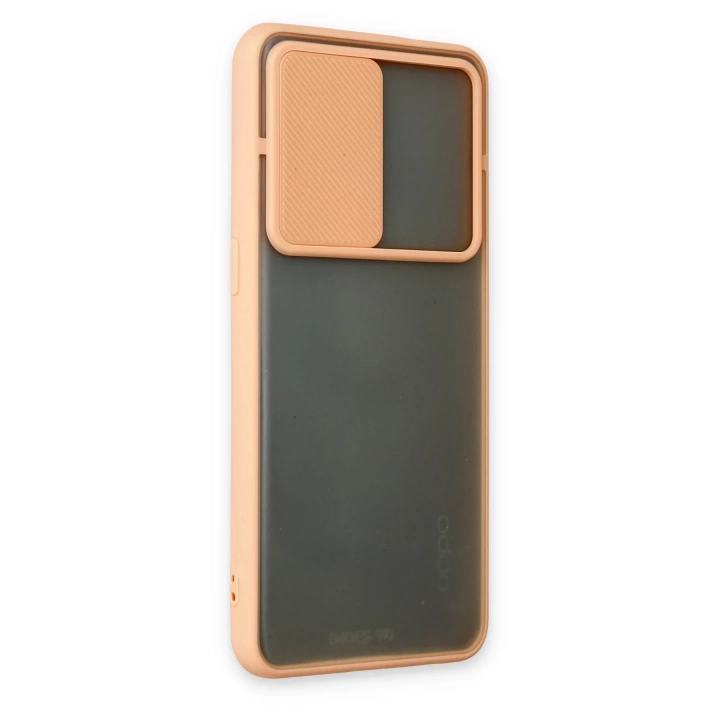 BFS  Oppo Reno 6 Kılıf Palm Buzlu Kamera Sürgülü Silikon - Pembe