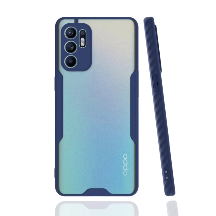 BFS  Oppo Reno 6 Kılıf Platin Silikon - Lacivert