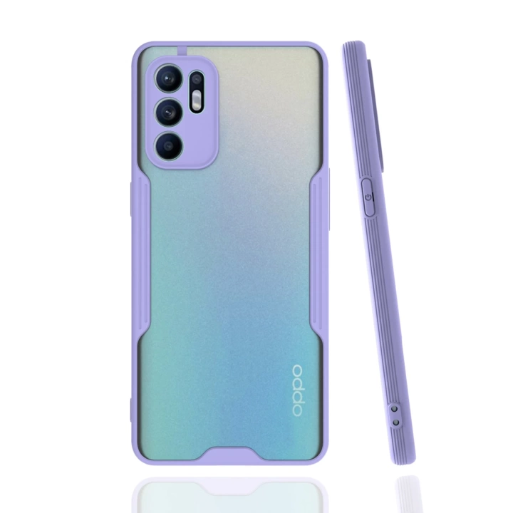 BFS  Oppo Reno 6 Kılıf Platin Silikon - Lila