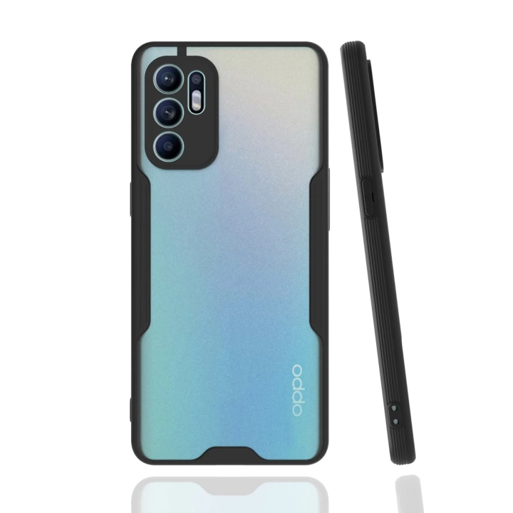BFS  Oppo Reno 6 Kılıf Platin Silikon - Siyah
