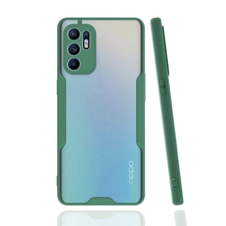 BFS  Oppo Reno 6 Kılıf Platin Silikon - Yeşil