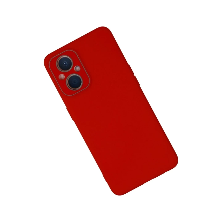 BFS  Oppo Reno 7 Lite Kılıf Lansman Glass Kapak - Kırmızı