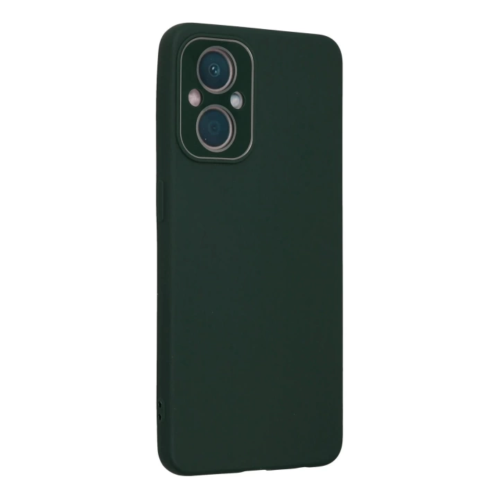 BFS  Oppo Reno 7 Lite Kılıf Lansman Glass Kapak - Koyu Yeşil