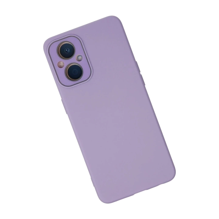 BFS  Oppo Reno 7 Lite Kılıf Lansman Glass Kapak - Lila