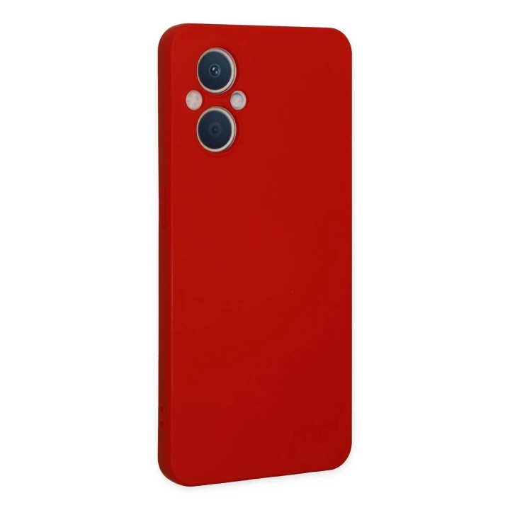 BFS  Oppo Reno 7 Lite Kılıf Nano içi Kadife Silikon - Kırmızı