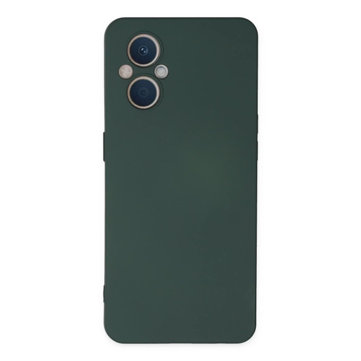 BFS  Oppo Reno 7 Lite Kılıf Nano içi Kadife Silikon - Koyu Yeşil