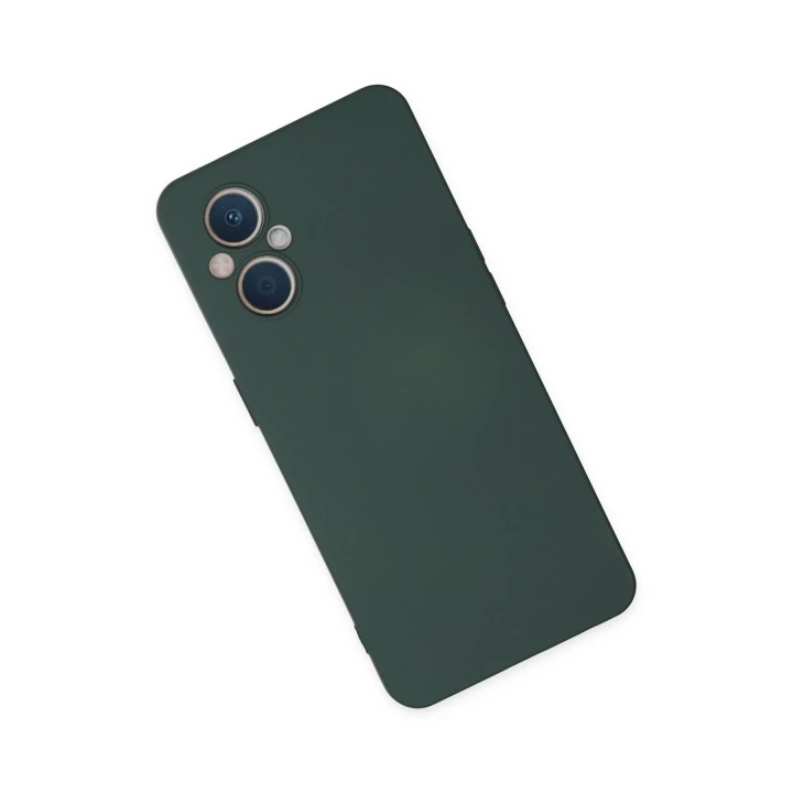 BFS  Oppo Reno 7 Lite Kılıf Nano içi Kadife Silikon - Koyu Yeşil