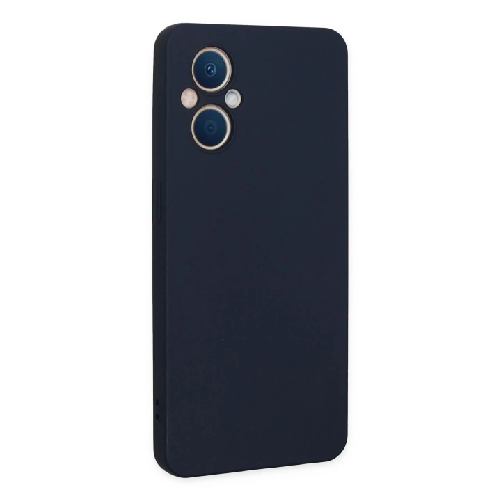 BFS  Oppo Reno 7 Lite Kılıf Nano içi Kadife Silikon - Lacivert