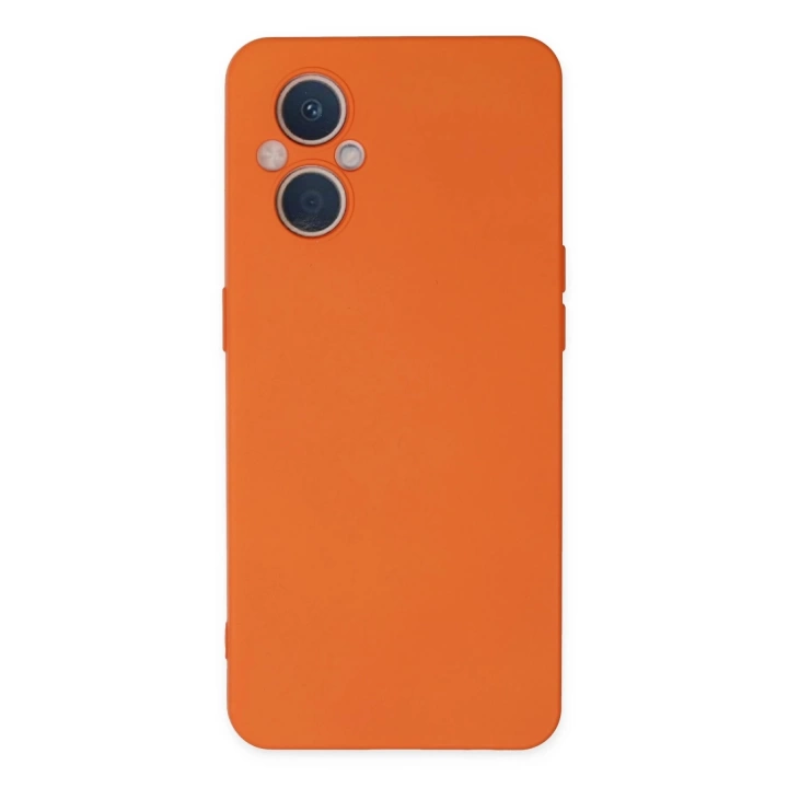 BFS  Oppo Reno 7 Lite Kılıf Nano içi Kadife Silikon - Turuncu