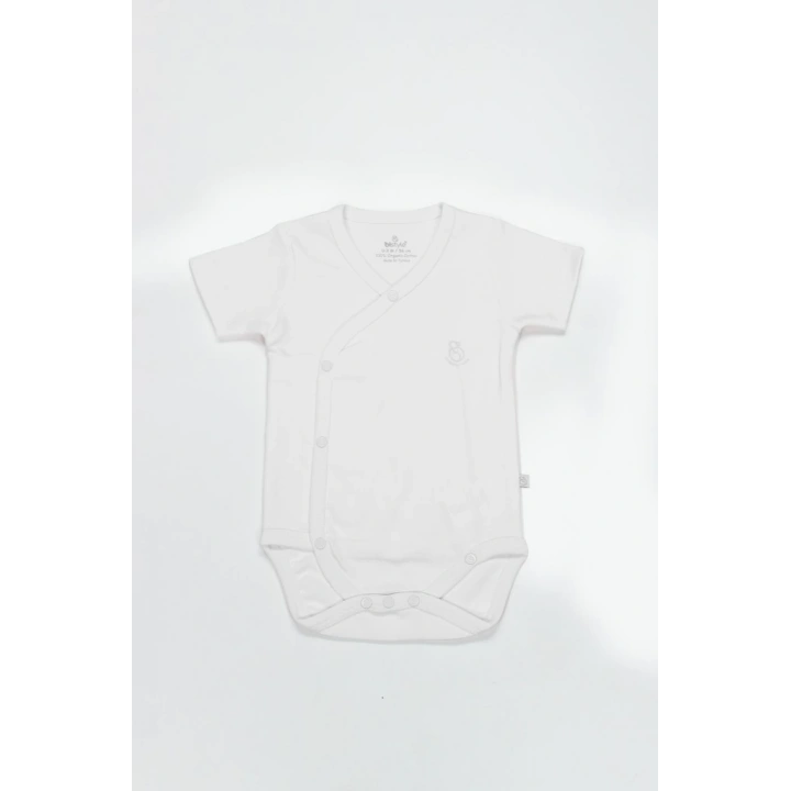 BFS Organik Natural Basic Style Kruvaze Yarım Kol Body BS17101 Beyaz