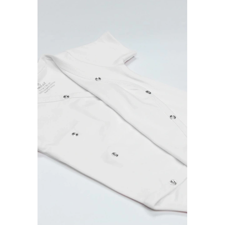 BFS Organik Natural Basic Style Kruvaze Yarım Kol Body BS17101 Beyaz