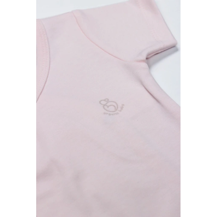 BFS Organik Natural Basic Style Kruvaze Yarım Kol Body BS17101 Pembe