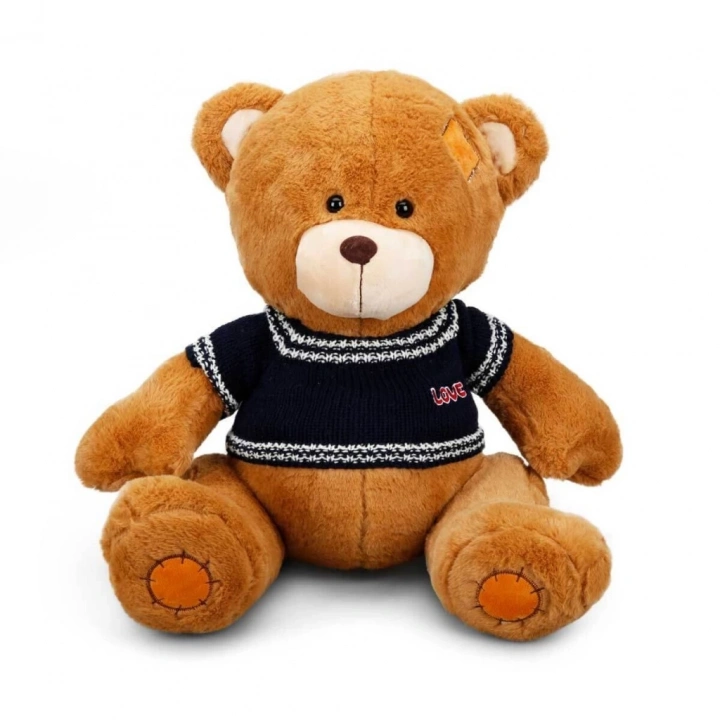 BFS   Oturan Kazaklı Peluş Ayı 42 cm.