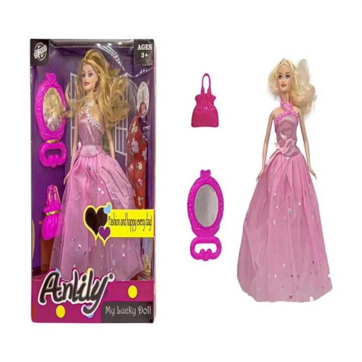 BFS  Oydaş Anlily Aynalı Çantalı Yedek Elbiseli Bebek 02280