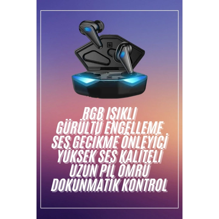 BFS Oyuncu Kulaklığı Mikrofonlu Kablosuz Gaming Kulaklık Powerban Yüksek Ses Kaliteli