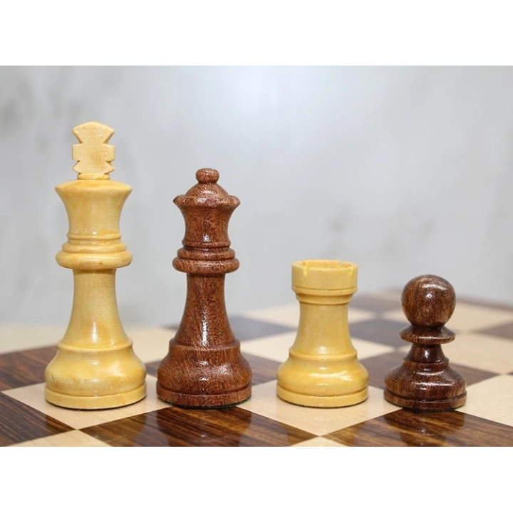 BFS Özel Vernikli Mıknatıs Taşlı Ahşap Katlanabilir Kutulu Satranç Oyunu 17.5 Cm G221