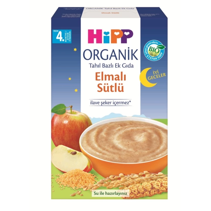 BFS    p Organik İyi Geceler Elmalı Sütlü Tahıl Bazlı Ek Gıda 250 Gr