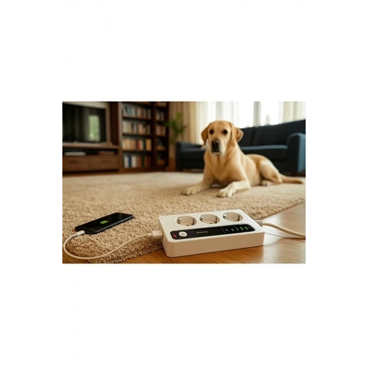 BFS P10 3x Priz 3000w Akım Korumalı 4x Usb 2x Type-c Girişli Çoklu Priz