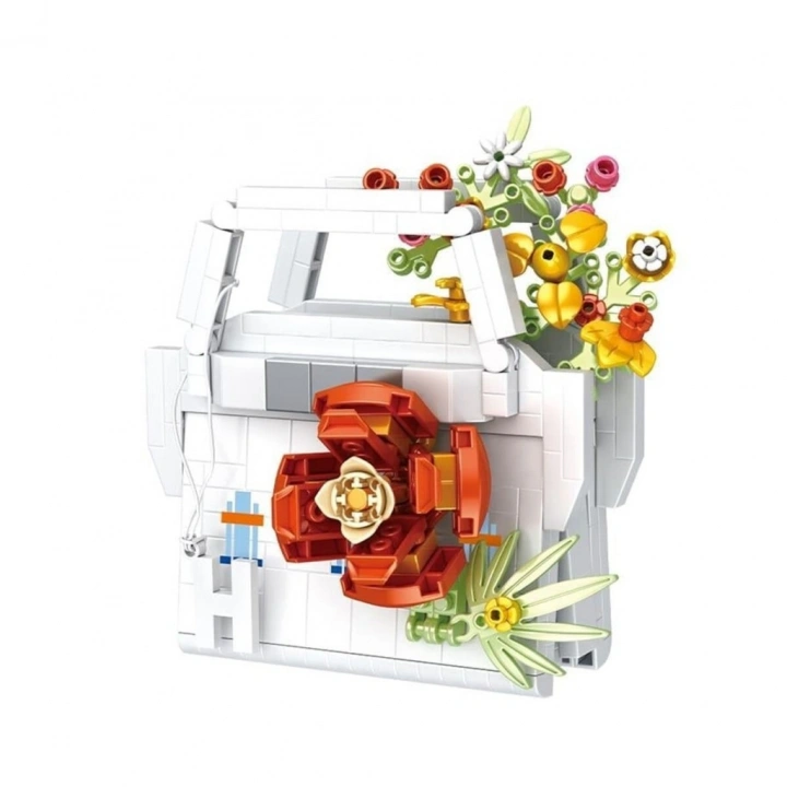 BFS P1079 ÇANTA BUKET ÇİÇEK 497 PARÇA BLOCK OYUNCAK