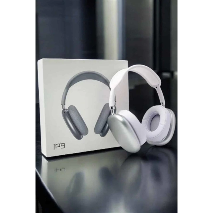BFS P9 Air Max Kablosuz 5.0 Mikrofonlu Bluetooth Kulaklık Beyaz Yüksek Ses Kaliteli