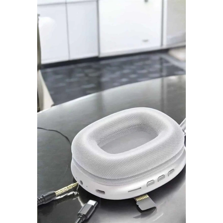 BFS P9 Plus Kablosuz Kulak Üstü Bluetooth Kulaklık Beyaz Yüksek Ses Kaliteli