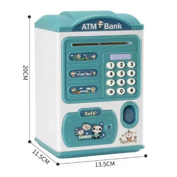 BFS Parmak İzi Okumalı Elektronik Şifreli Otomatik Kağıt Para Alan ATM Kumbara