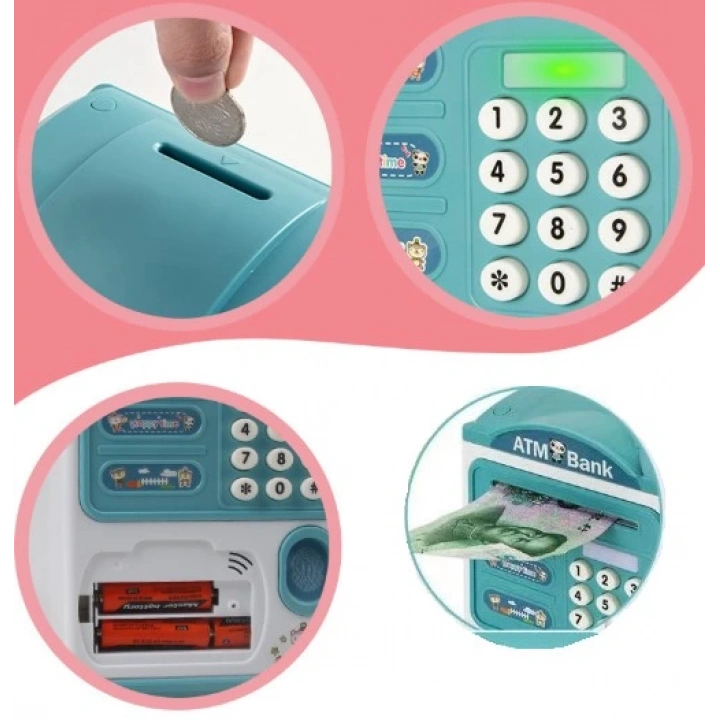 BFS Parmak İzi Okumalı Elektronik Şifreli Otomatik Kağıt Para Alan ATM Kumbara