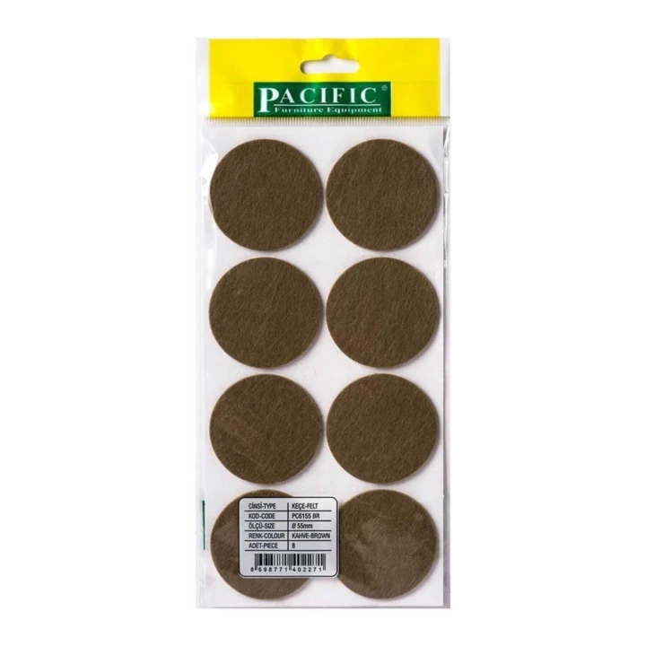 BFS Pasific 6150 BL Yuvarlak Yapışkan Keçe 50 mm Kahve