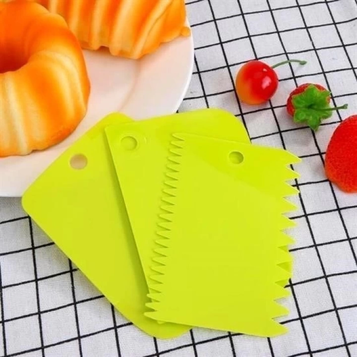 BFS  Pasta Hamur Şekillendirici Spatula Kesici Kazıyıcı Dekoratör Set