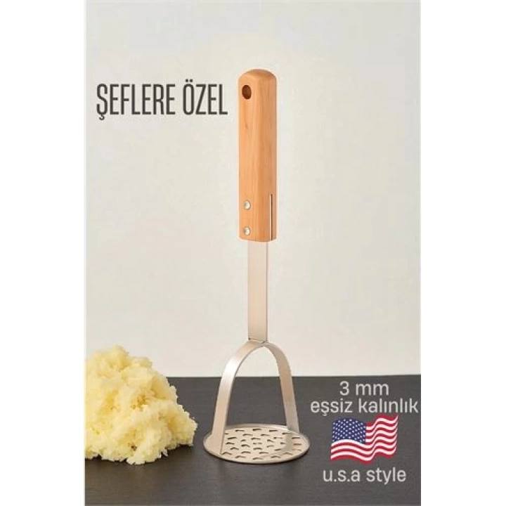 BFS  Patates Ezici 3 mm Kalınlık 304 Paslanmaz Çelik Havuç Muz Avokado Ezici