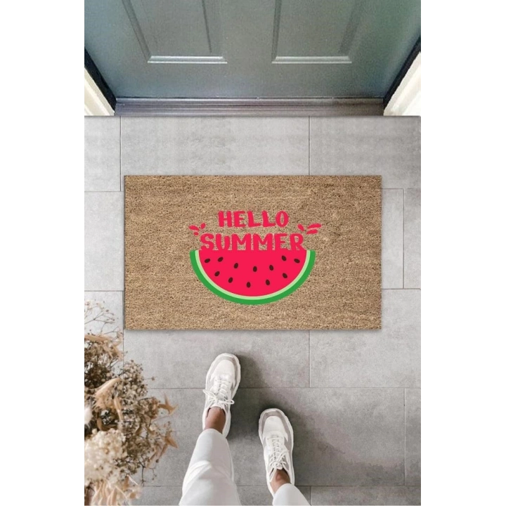 BFS Pembe Kapı Önü Paspası Karpuz Desen  K-3278