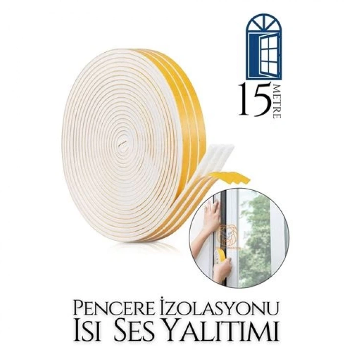 BFS  Pencere Ses Isı Yalıtım Sünger Bant 15 METRE