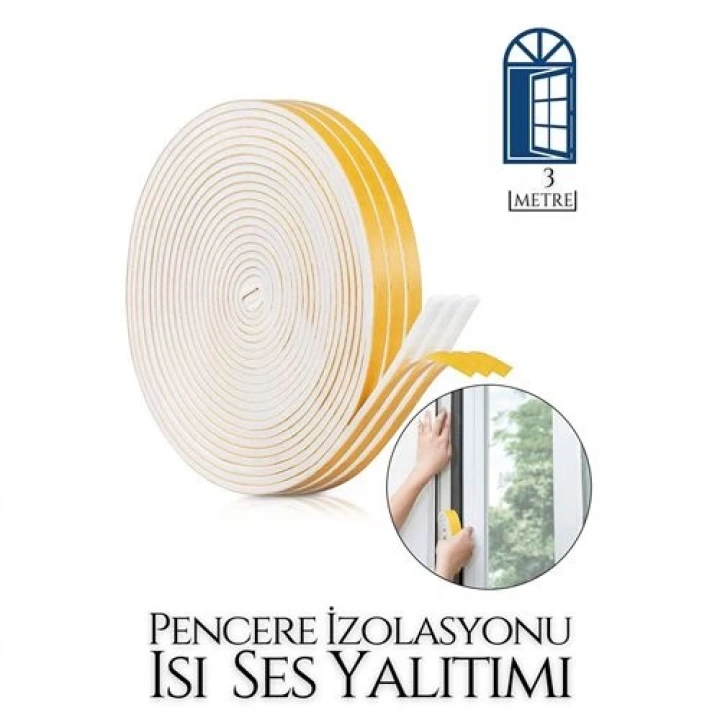 BFS  Pencere Ses Isı Yalıtım Sünger Bant 3 METRE